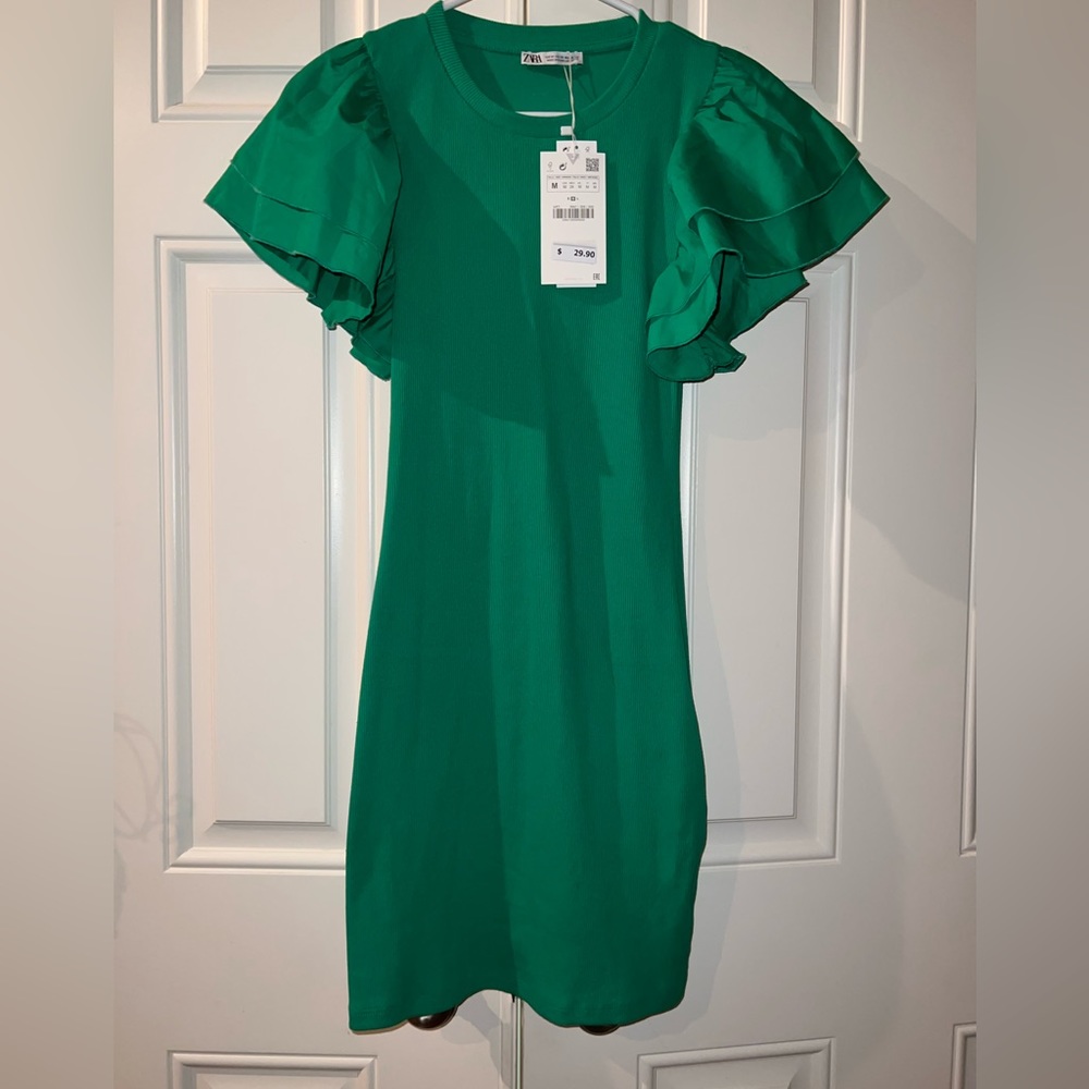 ZARA puff sleeve dress